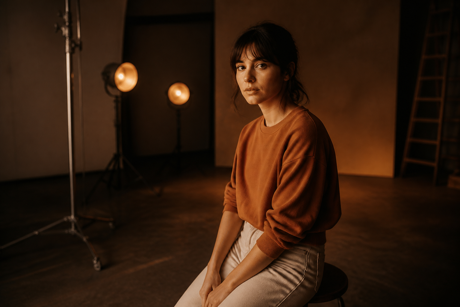Generate realistic neon studio portraits with tailored lighting
