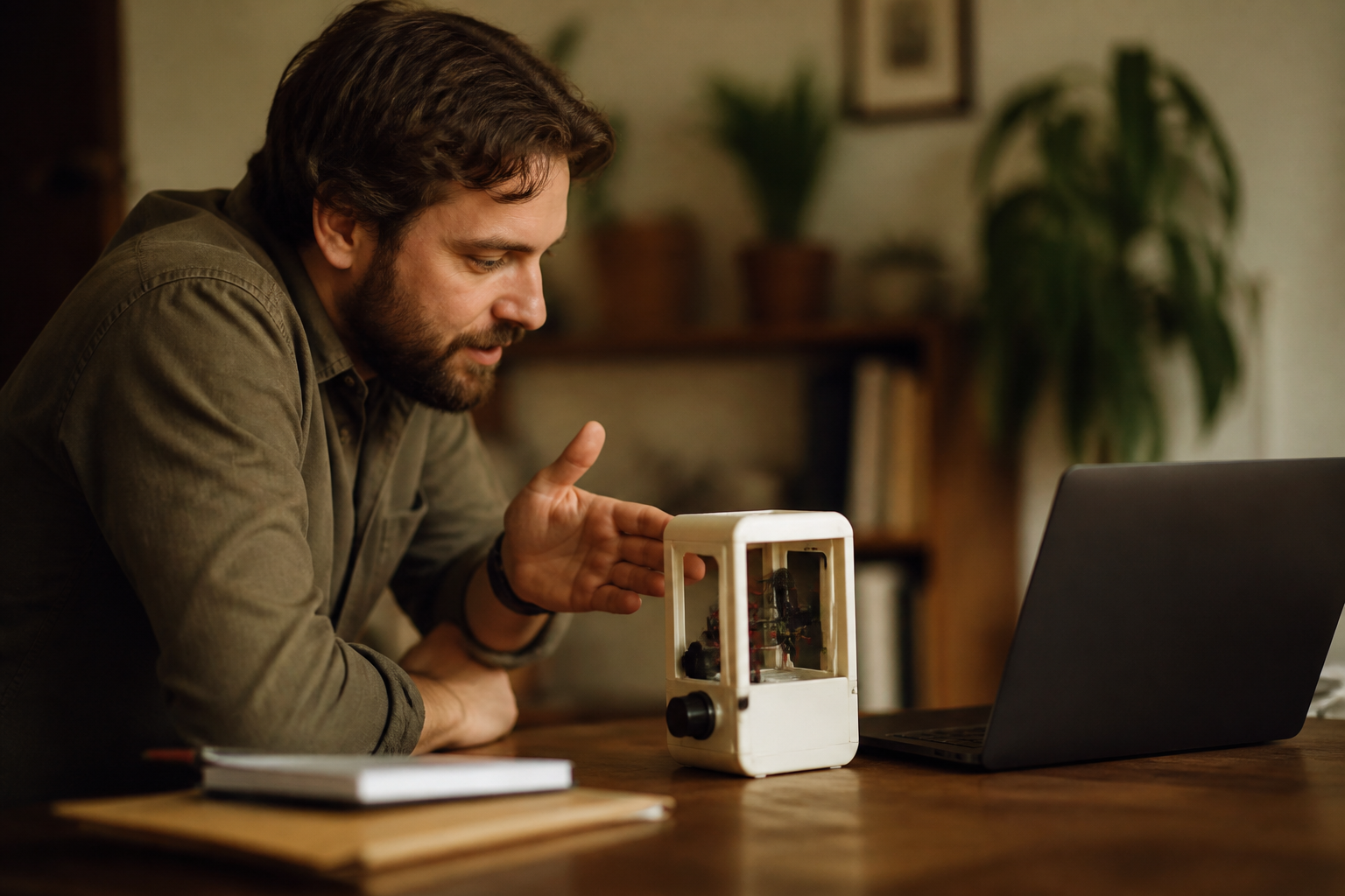 Open-source robot companion turns toward speakers and mirrors remote faces